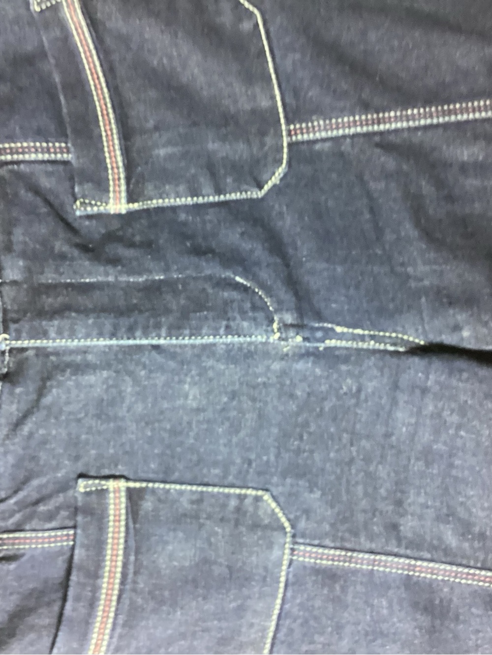 Anthropologie Navy Wide-Leg High-Rise Jeans with Contrast Topstitching - Picture 3 of 5